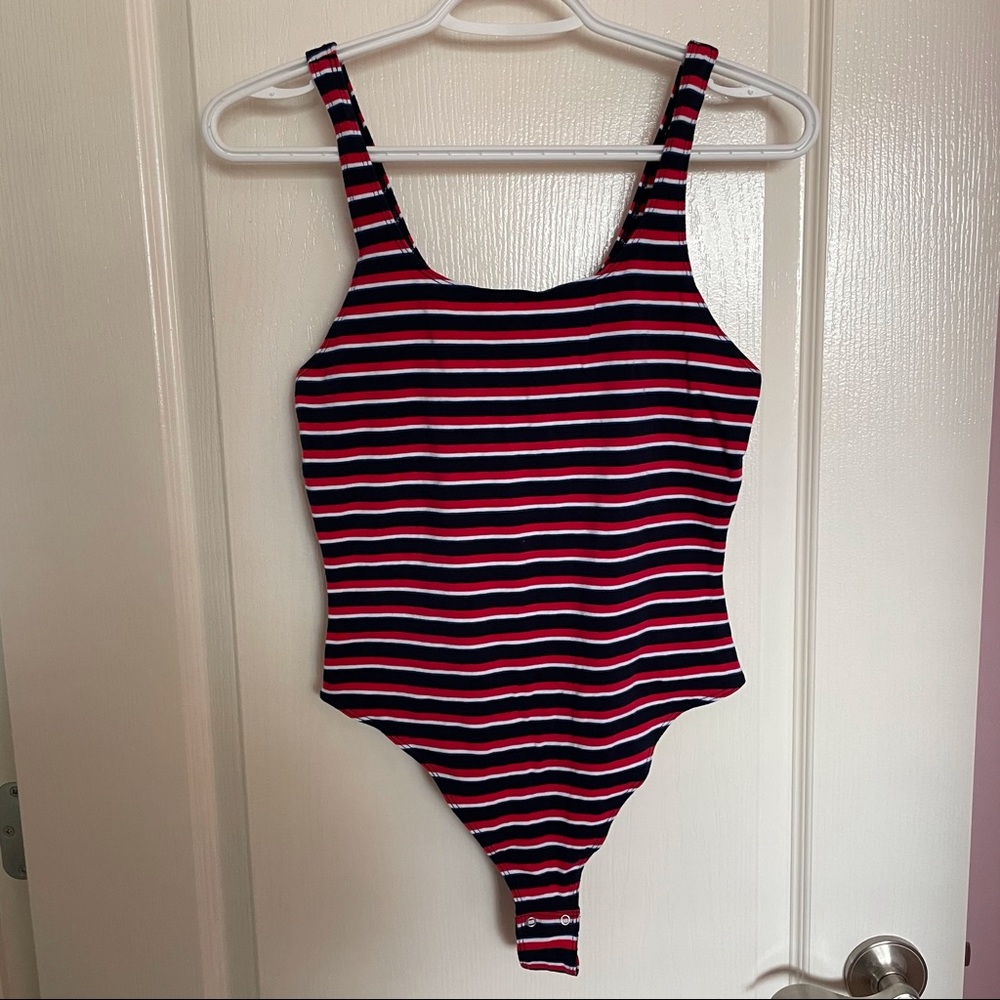 Garage Striped Tank Top Bodysuit